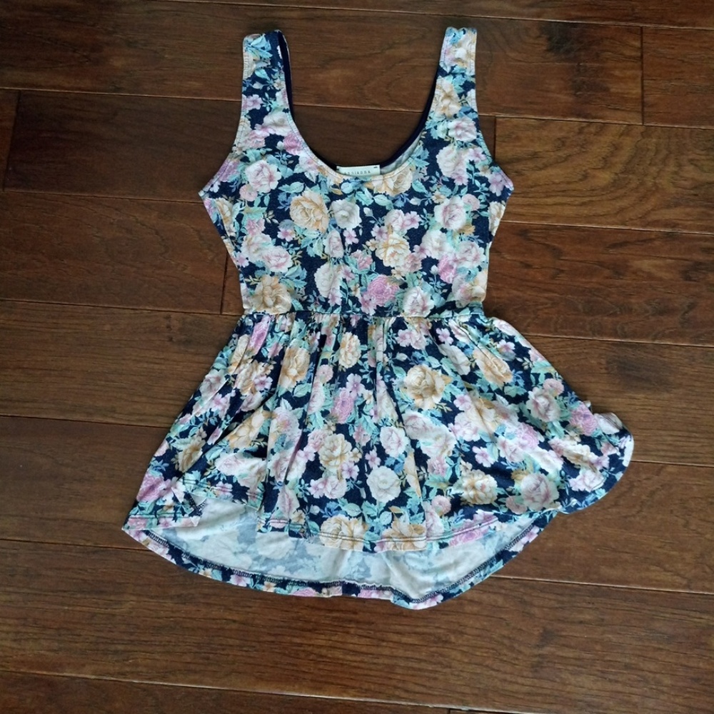 Floral peplum top